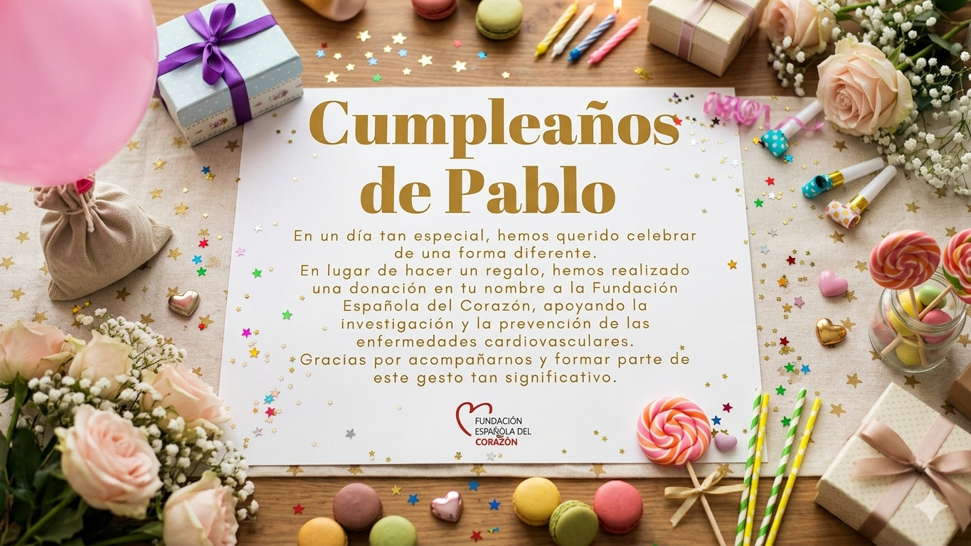 Tarjeta solidaria personalizada