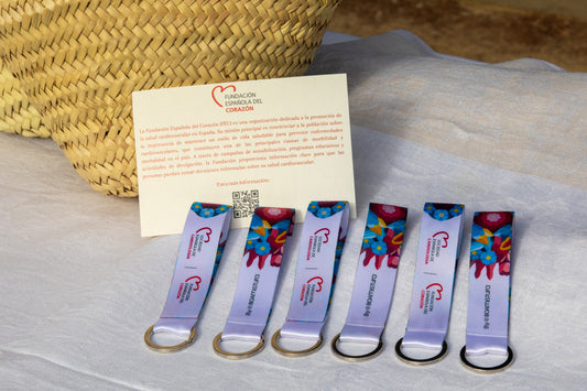 Llavero con cinta textil