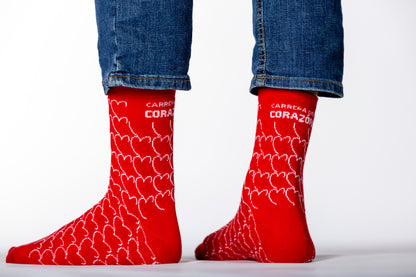 Calcetines solidarios rojos “Carrera del Corazón”