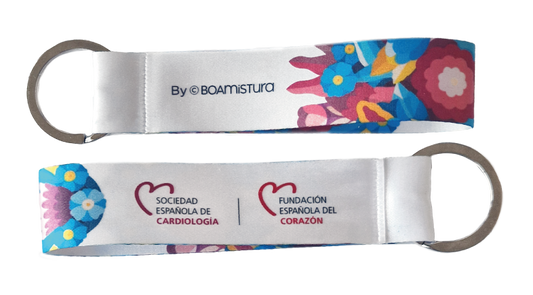 Llavero con cinta textil