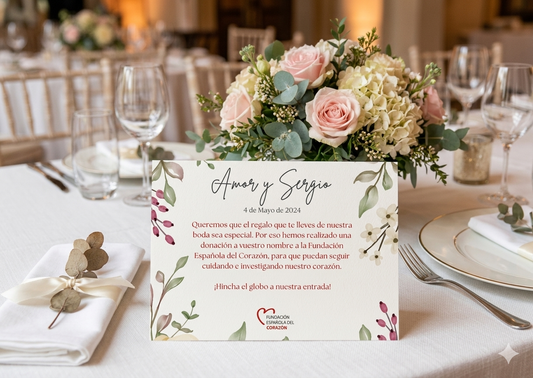 Tarjeta solidaria personalizada