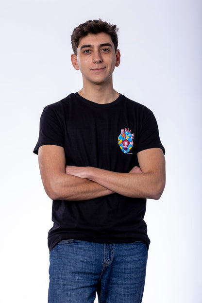 Camiseta negra hombre de algodón ecológico