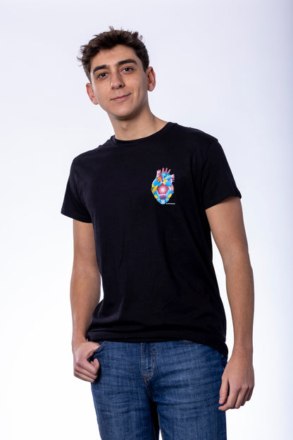 Camiseta negra hombre de algodón ecológico