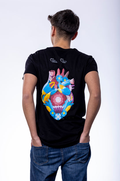 Camiseta negra hombre de algodón ecológico