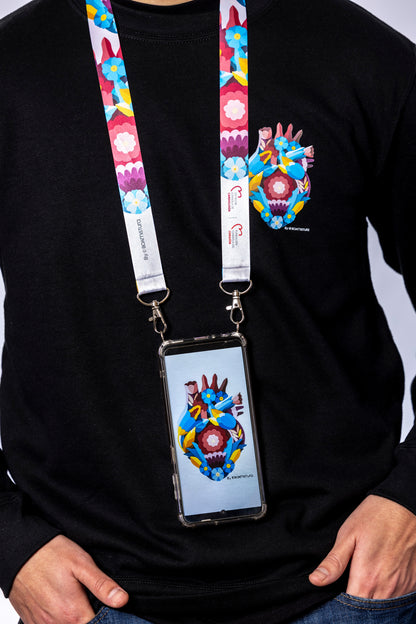 Lanyard para móvil con doble mosquetón